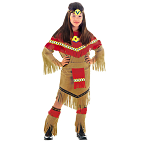Tradisjonell Indianer Jente Barnekostyme