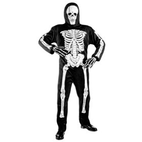 Ondt Skelet B&oslash;rnekostume