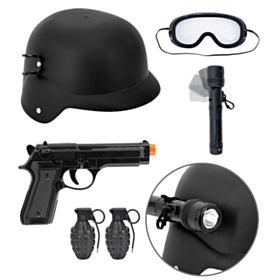 SWAT Barn Kostymesett Svart