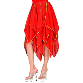 Chiffon Skjørt Rød