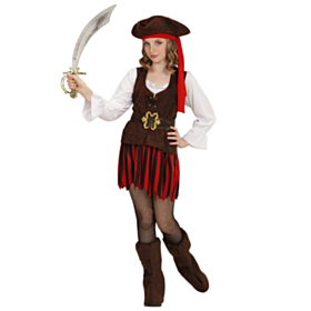 Karabisk Piratjente Barnekostyme