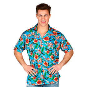 Hawaiiskjorte Blå Blomster