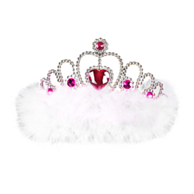 Tiara Med Hvide Fjer