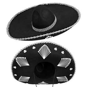 Mariachi Sombrero Svart