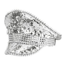 Glitter Kapteinhatt Sølv