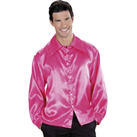 Satengskjorte Rosa