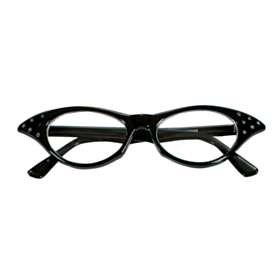 50-talls Cateye Briller Svart