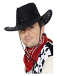 Cowboy Hatt Slitt Svart