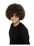 Stor Funky 70-talls Afroparykk Brun