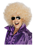 Kjempe 70-talls Afro Parykk Blond