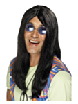 Lang Hippieparykk Svart