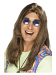 Lang Hippie Parykk Brun