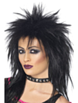 80-talls Rockdiva Parykk Svart