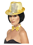 Trilby Hatt Paljetter Gull
