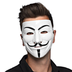 Anonymous Maske Hvit