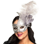Maskerade Øyenmaske Sølv