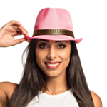 Gangster Fedora Rosa