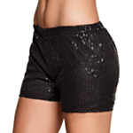 Paljett Hot Pants Svart