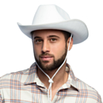 Rodeo Cowboy Hatt Hvit