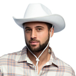 Rodeo Cowboy Hatt Hvit