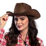 Rodeo Cowboy Hatt Brun