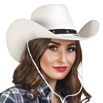 Cowboy Hatt Hvit
