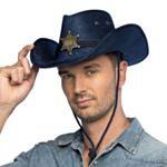 Tennessee Semsket Cowboyhatt Mørkeblå