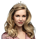 Prinsesse Diamant Tiara Metall Rosegull
