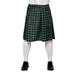 Skotsk Tartan Kilt Grønn