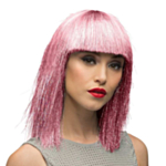 Pannelugg Glitter Parykk Rosa