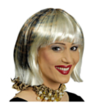 Leopard Parykk Kort Blond