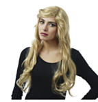 Lang Bølgete Parykk Blond