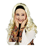 Hippie Parykk Blond med Hårbånd