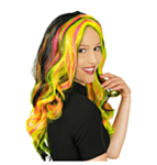 Anime Parykk Svart og Neon