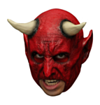 Djevel Latex Maske Rød
