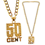 50 Cent Halskjede Gull