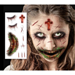 Zombie Ansikt Engangstatoveringer