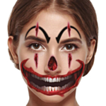 Killer Clown Kunstige Ansiktstatoveringer