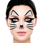 Glitter Katt Ansiktssmykke