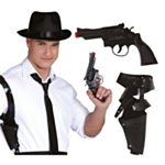 Gangster Lekepistol med Skulderhylster