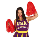 Pom Poms Røde
