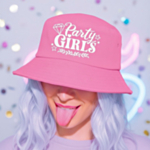 Party Girls Bøttehatt Rosa