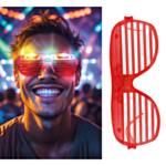 Blinkende Rave Briller Rød