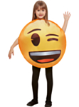 Blunkende Smiley Emoji Barnekostyme