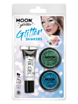 Glitter Sminkesett Grønn og Blå