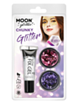 Klassisk Chunky Glitter Sminkesett Rosa og Lilla