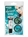 Chunky Glitter Havfrue Sminkesett
