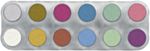 Grimas Vannsminke med Glans Pure P12, Palett 12