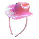 Cowboyhatt Hårbøyle Lyserosa