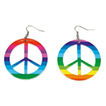 Regnbue Peace Øreringer